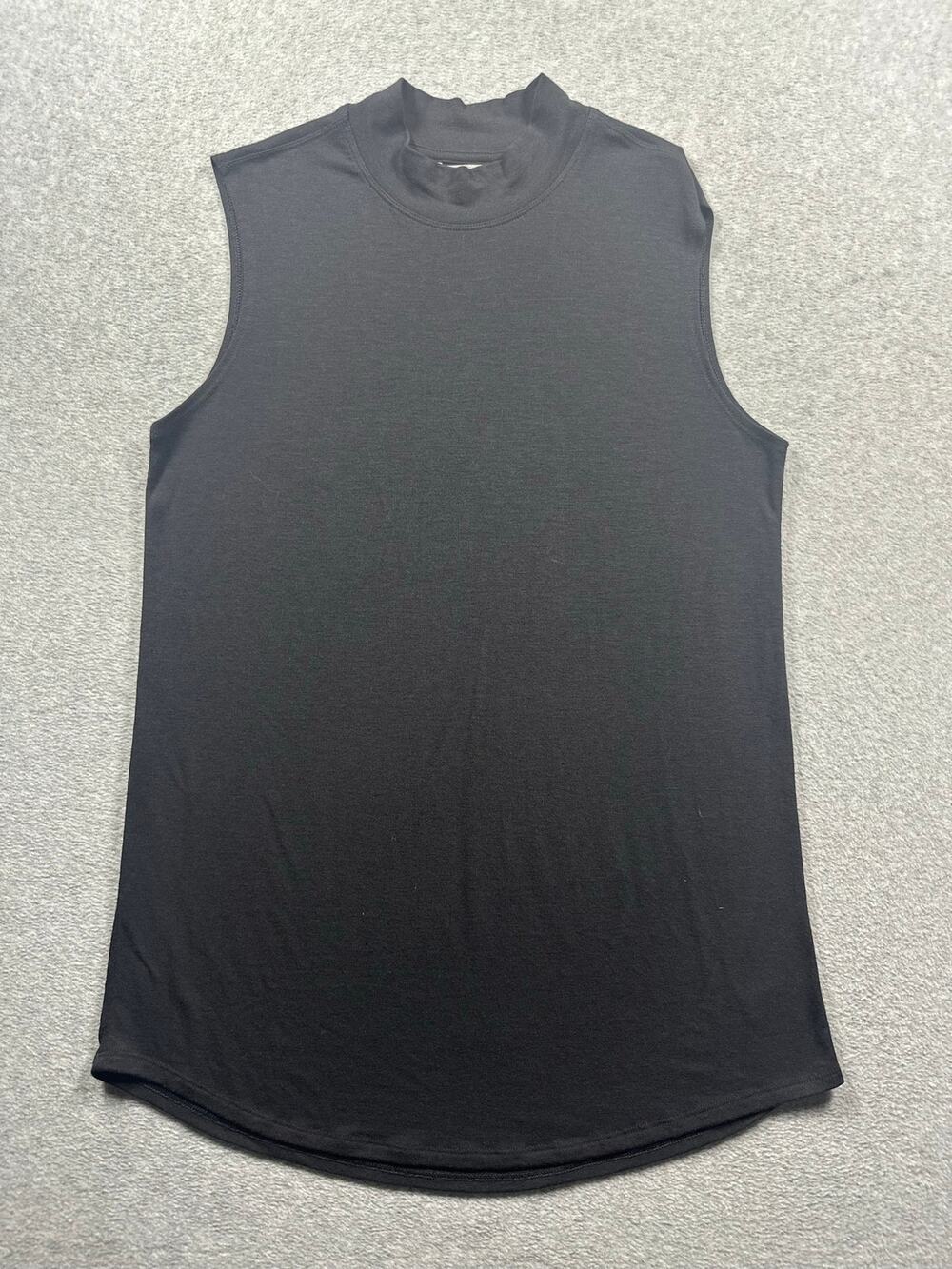 Athleta Tank Top Women's Small Black Sleeveless Mock Neck Athletic Activewear